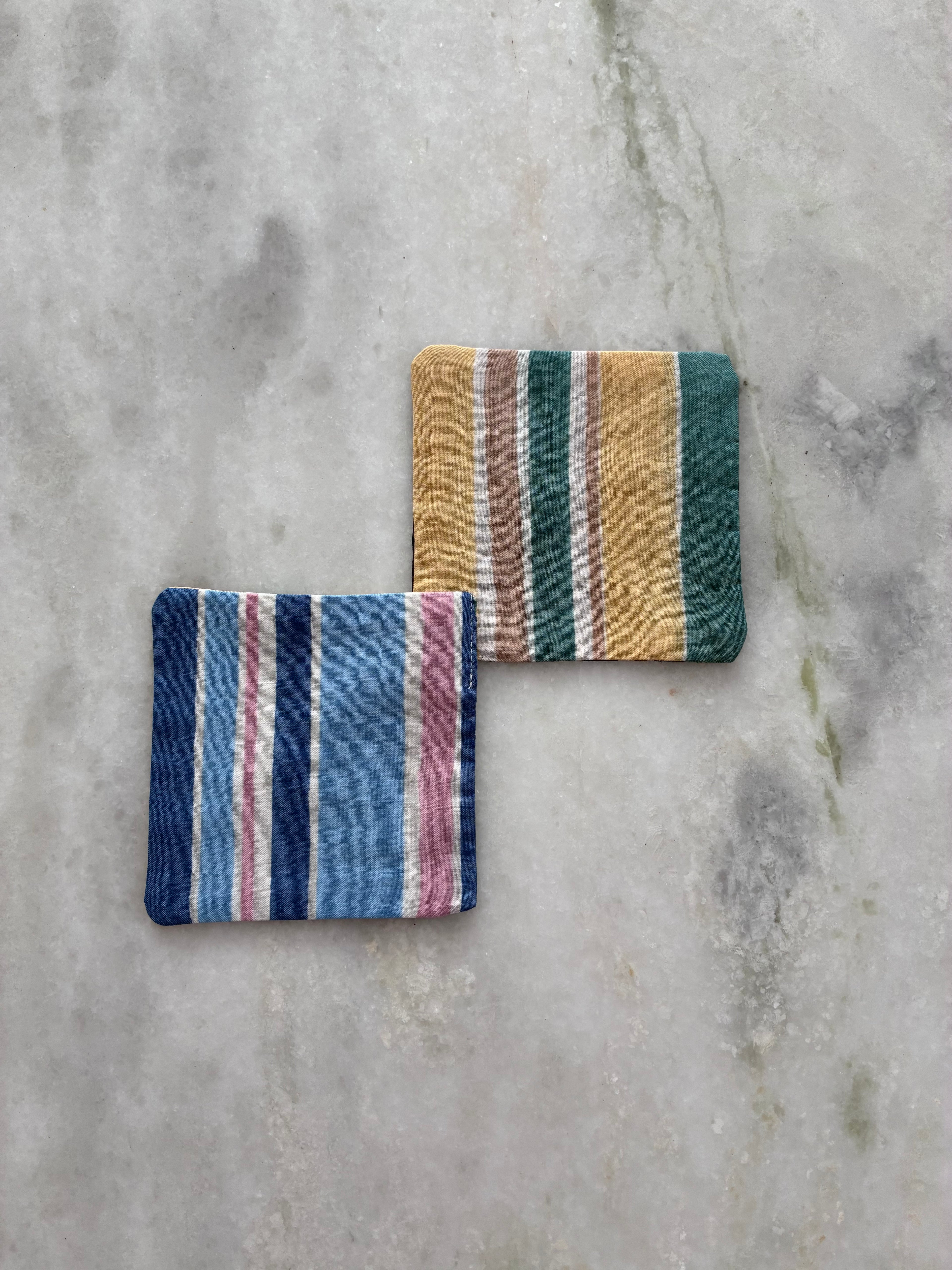 Into The Tide Coasters Set - Indigo/Seaweed